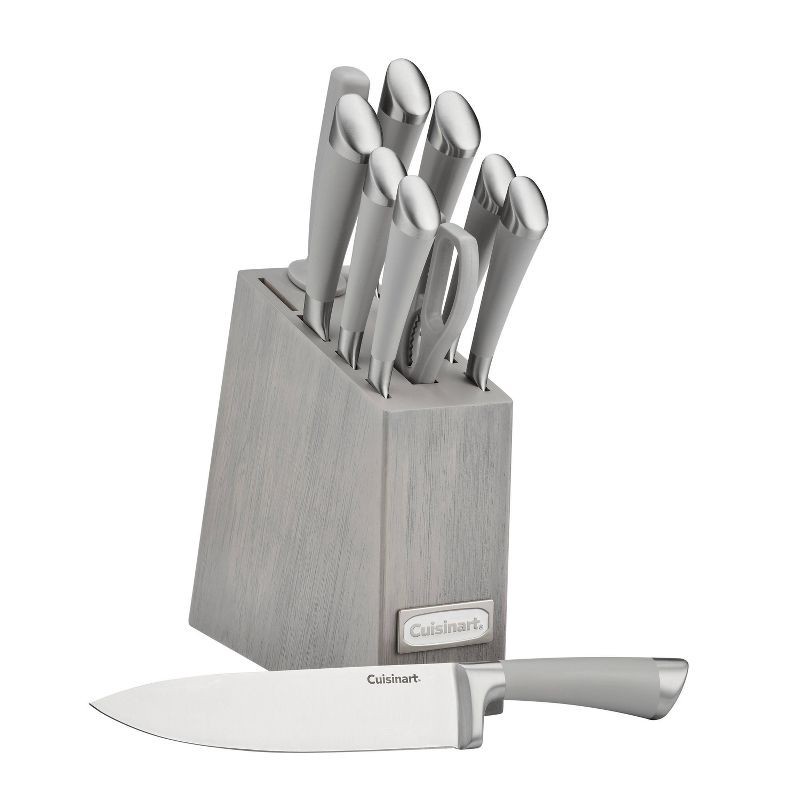 slide 17 of 17, Cuisinart Classic 11pc Color Soft Touch Stainless Steel Modern Cutlery Block Set Gray: Knife Set with Comfort-Grip Handle, 11 ct