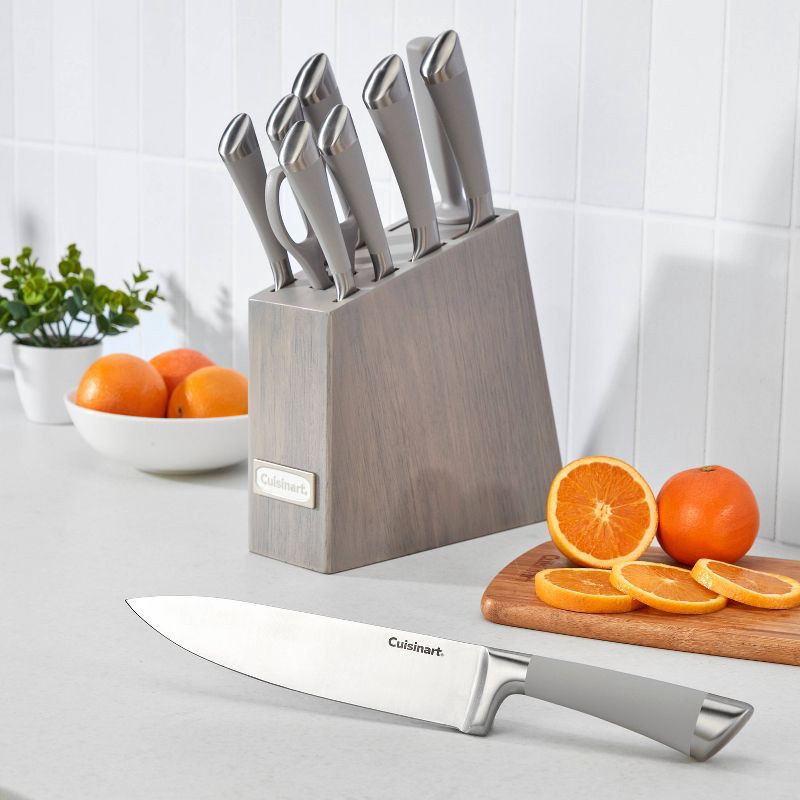 slide 4 of 17, Cuisinart Classic 11pc Color Soft Touch Stainless Steel Modern Cutlery Block Set Gray: Knife Set with Comfort-Grip Handle, 11 ct