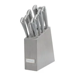 Cuisinart Classic 11pc Color Soft Touch Stainless Steel Modern Cutlery Block Set Gray: Knife Set with Comfort-Grip Handle