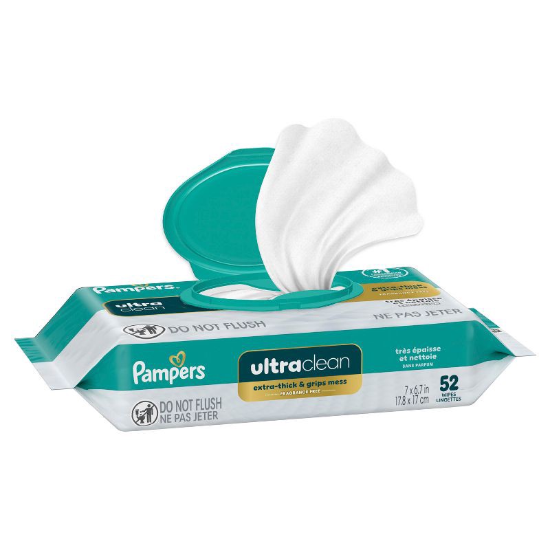 slide 10 of 13, Pampers Ultra Clean Baby Wipes - 52ct, 52 ct