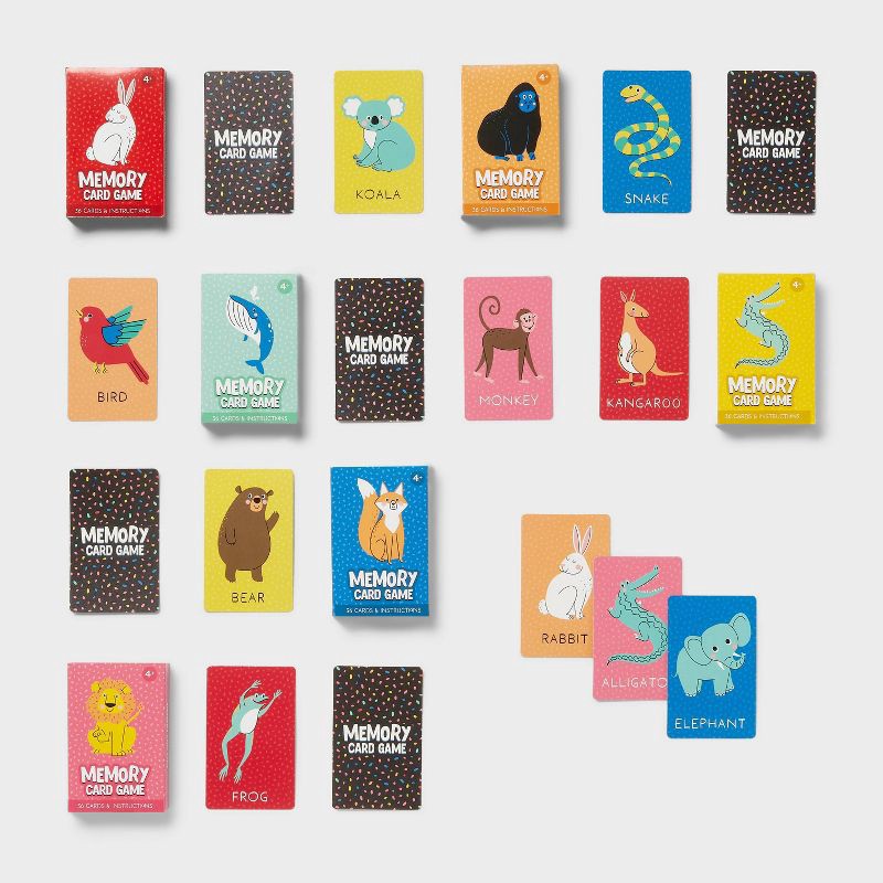 slide 3 of 3, 6ct Memory Card Game - Spritz™: Multi-Colored Party Favors, Paper Material, Ages 6+, 6 ct