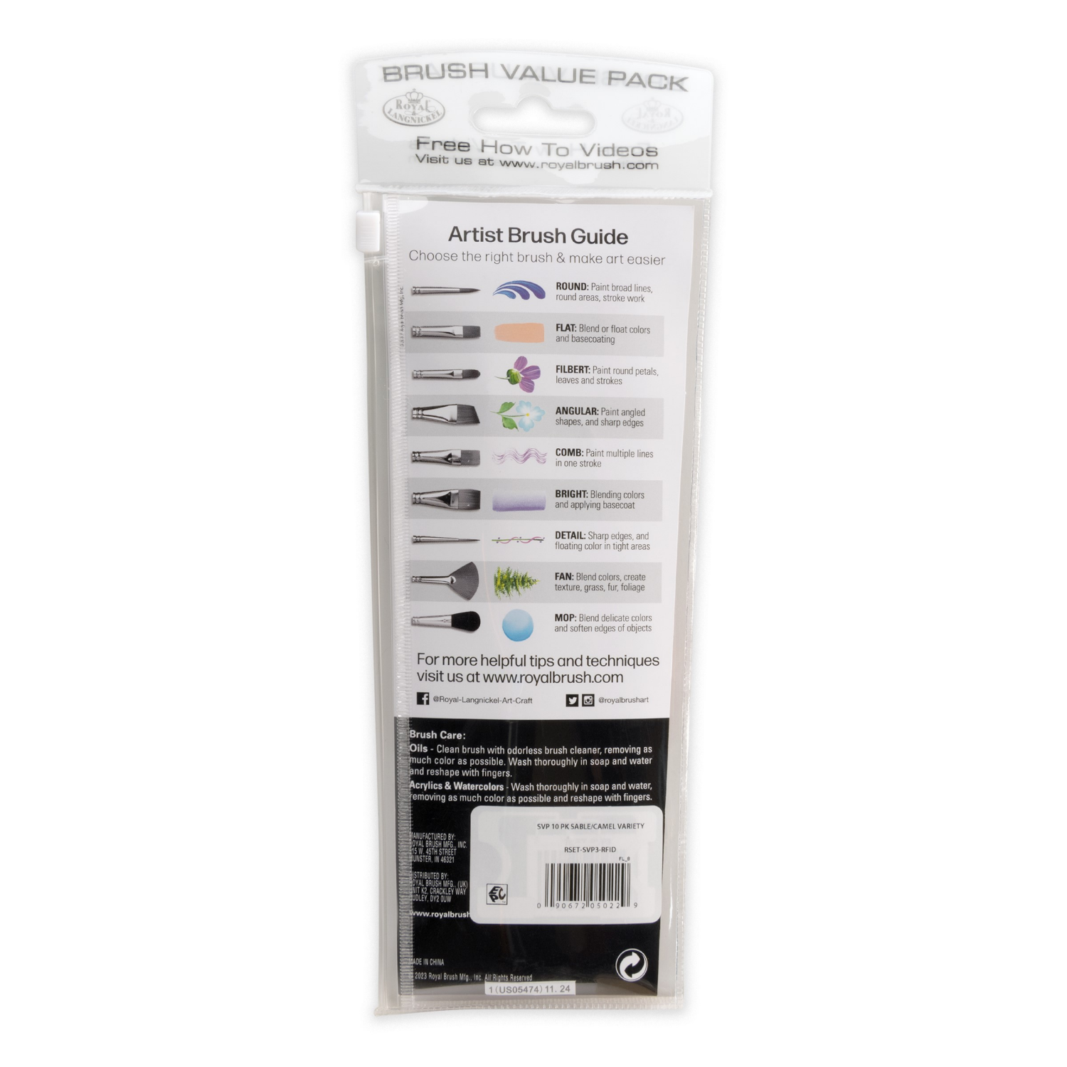 slide 2 of 4, Royal & Langnickel Camel Hair Brush Set, 10 ct