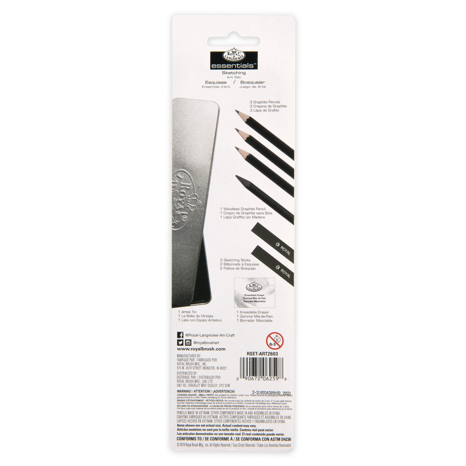 slide 2 of 3, Royal & Langnickel Essentials Sketching Art Set, 8 ct