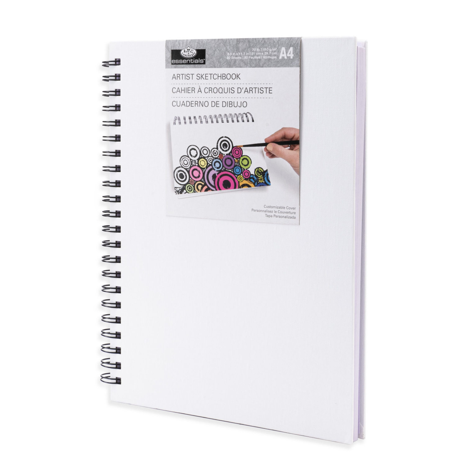 slide 7 of 8, Royal & Langnickel Essentials Canvas Sketchbook, 8-1/4'' x 11-3/4'', White, 1 ct
