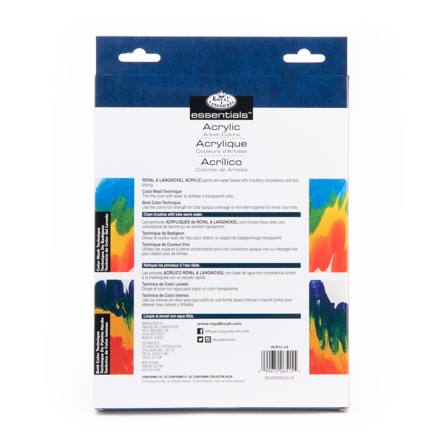 slide 2 of 5, Royal & Langnickel Essentials Acrylic Paint Set, 24 ct