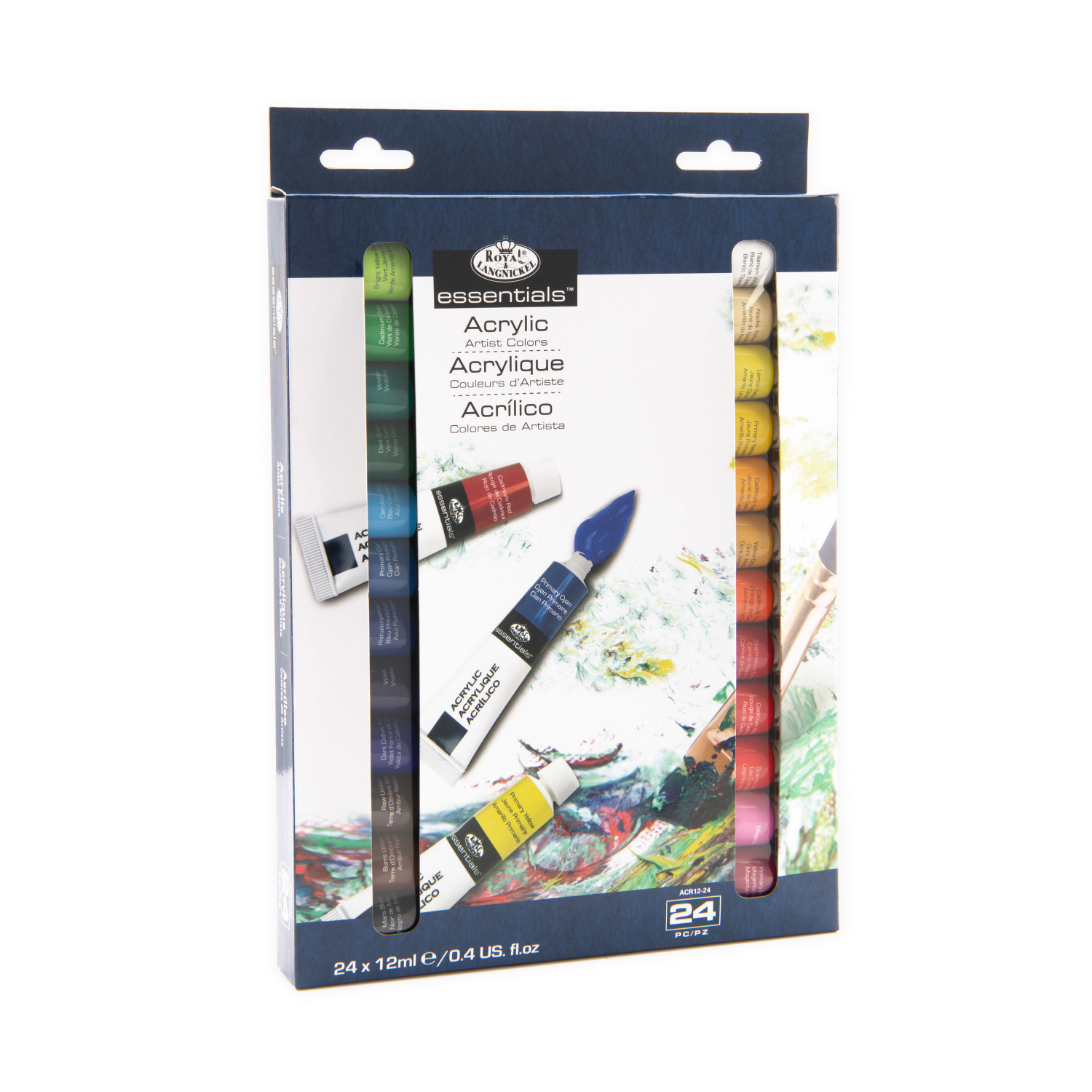 slide 5 of 5, Royal & Langnickel Essentials Acrylic Paint Set, 24 ct