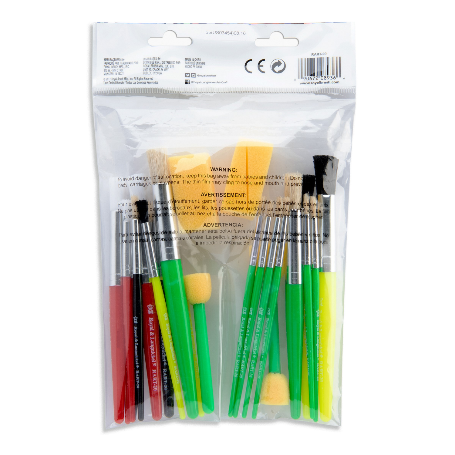 slide 2 of 3, Royal & Langnickel Cool Art Stencil Brushes, 25 ct