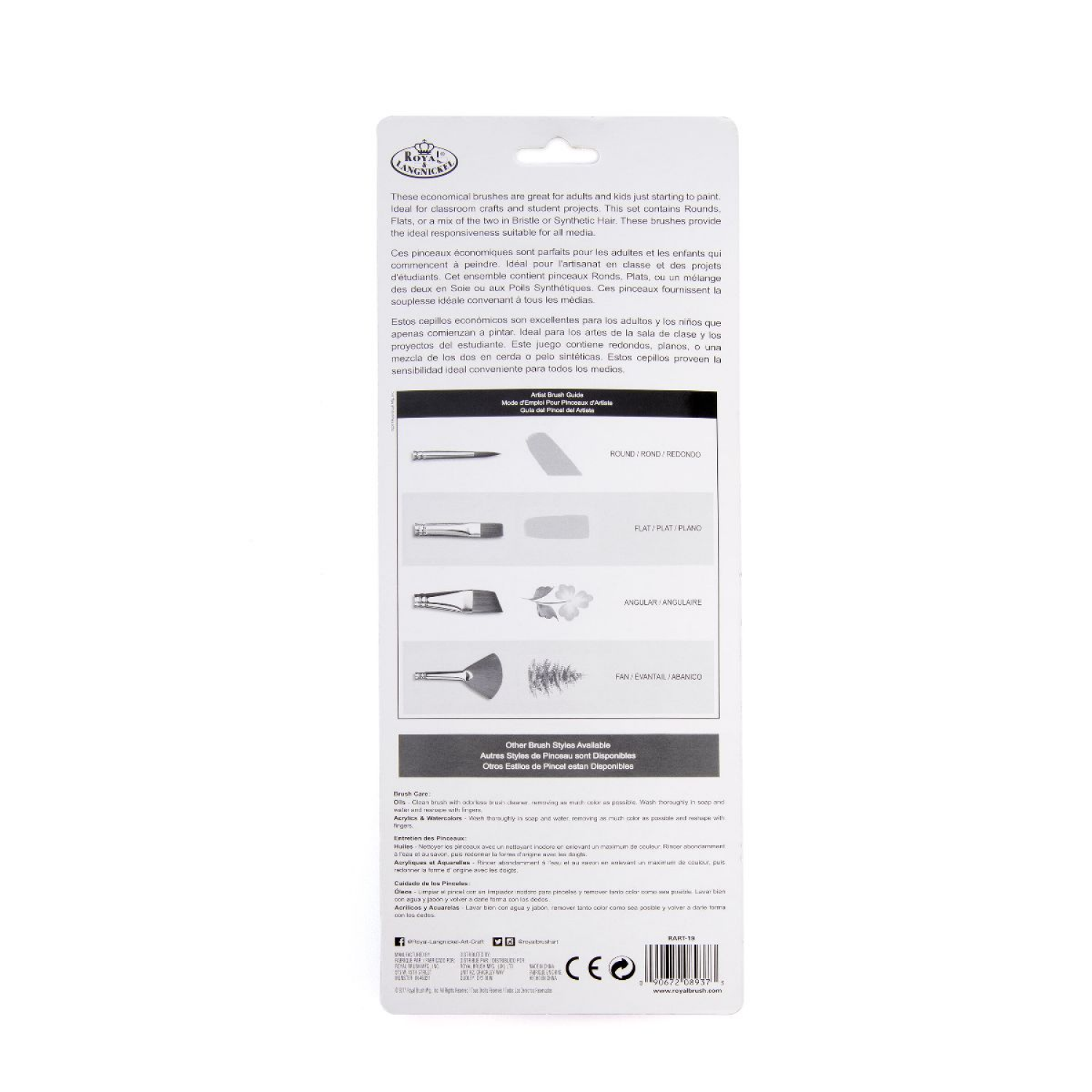 slide 2 of 2, Royal Langnickel Scholastic Value Brush Pk, 25 ct