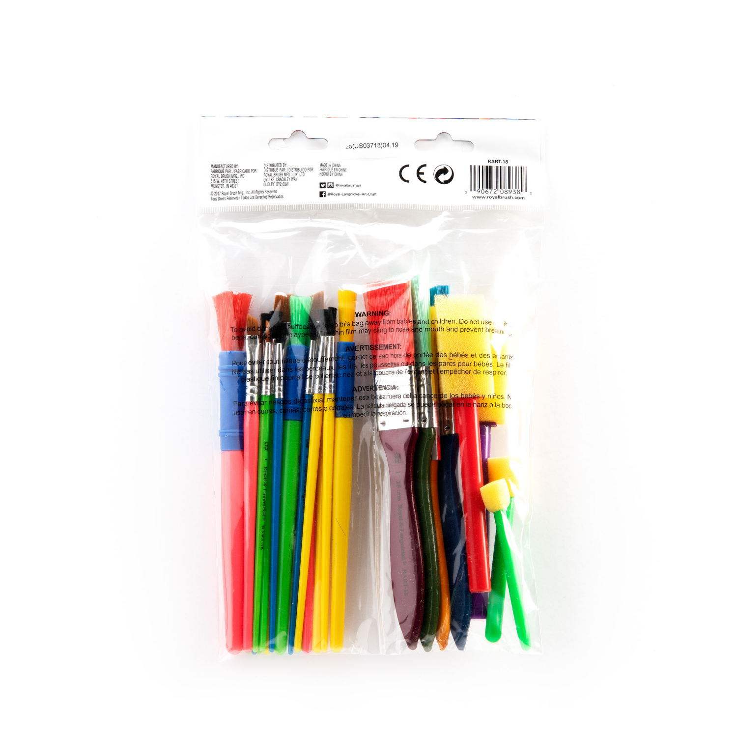 slide 2 of 3, Royal & Langnickel Cool Art Assorted Craft Brush Set, 25 ct