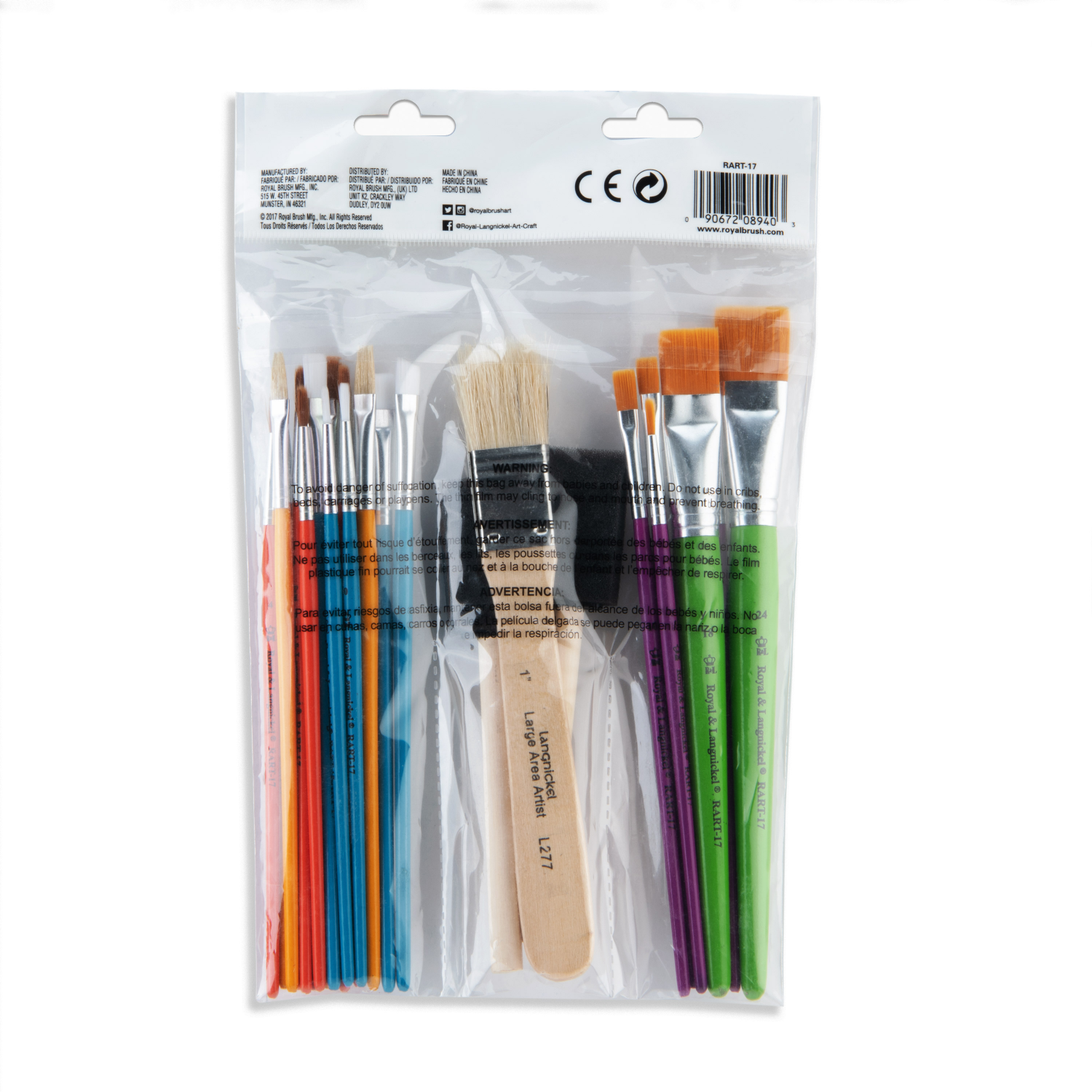 slide 2 of 3, Loew-Cornell Royal & Langnickel Cool Art Assorted Craft Brush Set, 25 ct