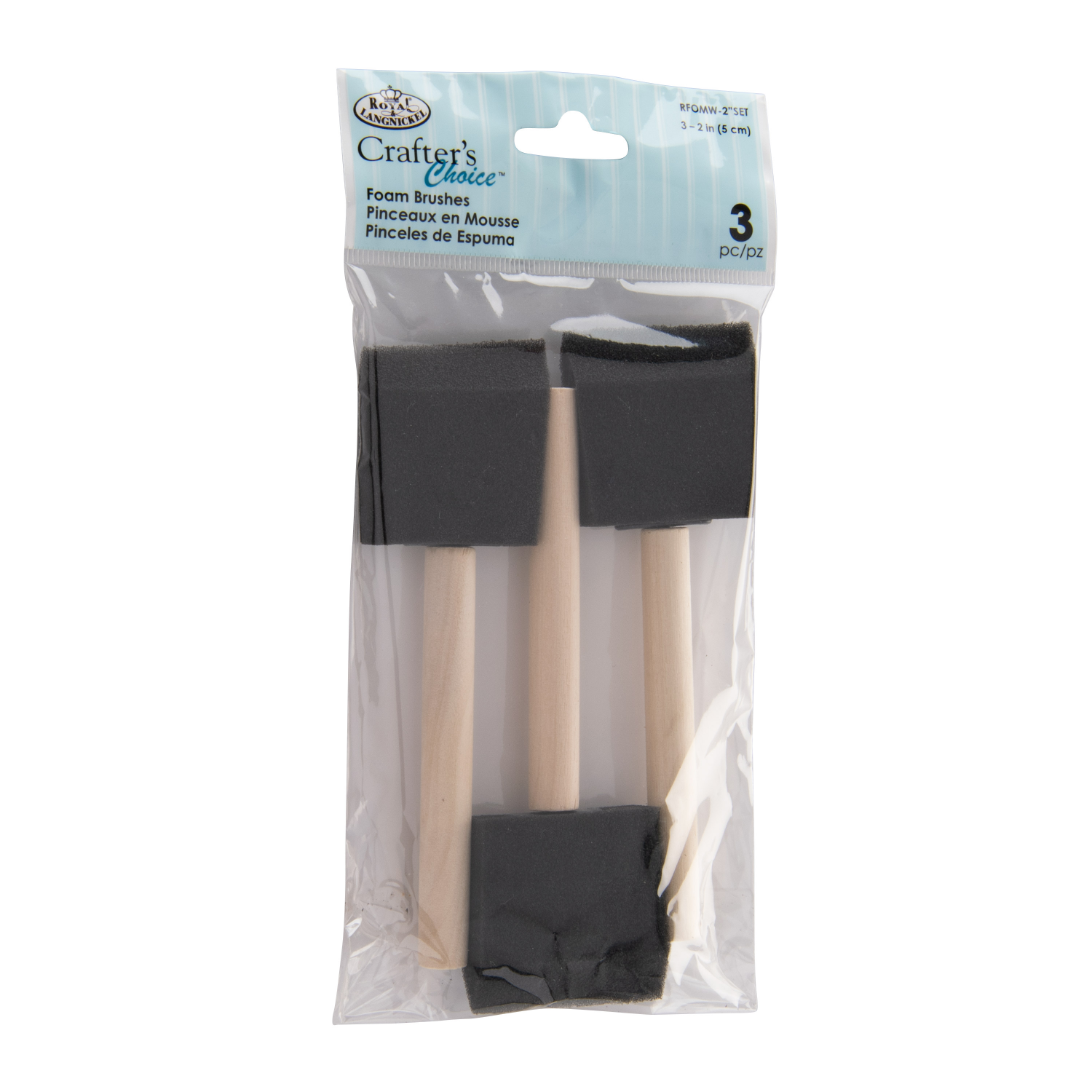 slide 3 of 4, Royal & Langnickel Crafter's Choice 2" Foam Brush Set, 3 ct