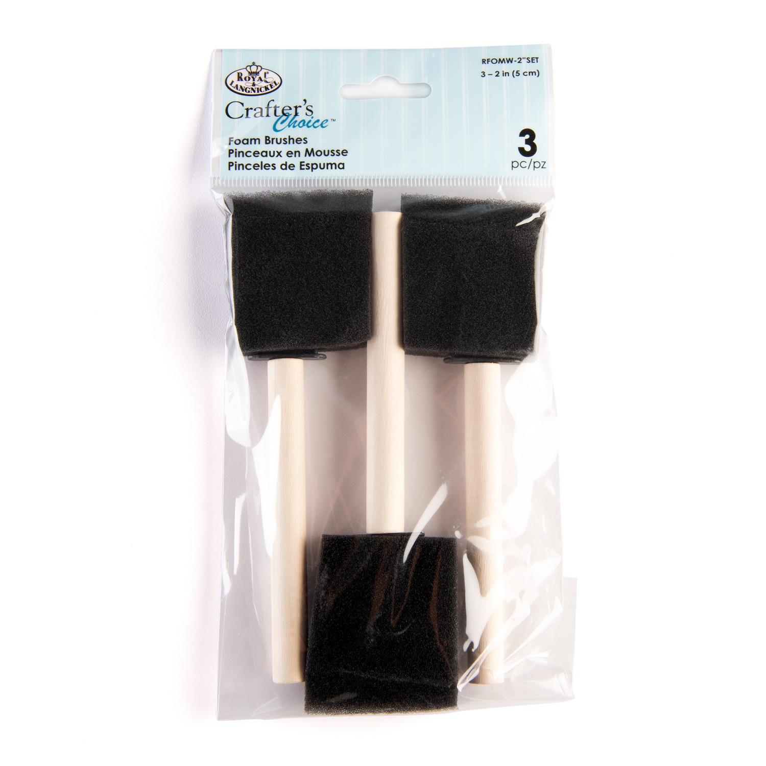 slide 1 of 4, Royal & Langnickel Crafter's Choice 2" Foam Brush Set, 3 ct