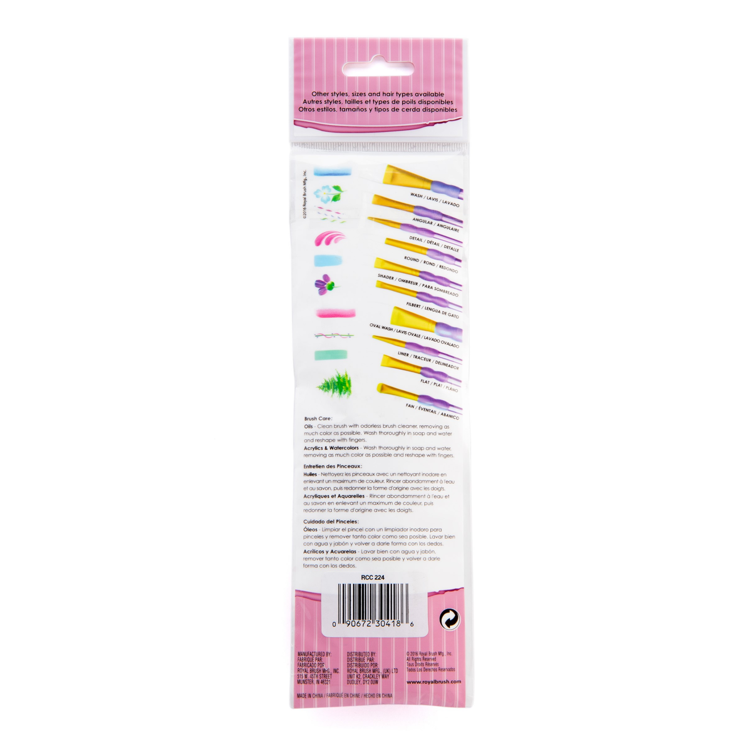 slide 2 of 4, Royal & Langnickel Crafter's Choice White Taklon Wash Brush Set, 3 ct