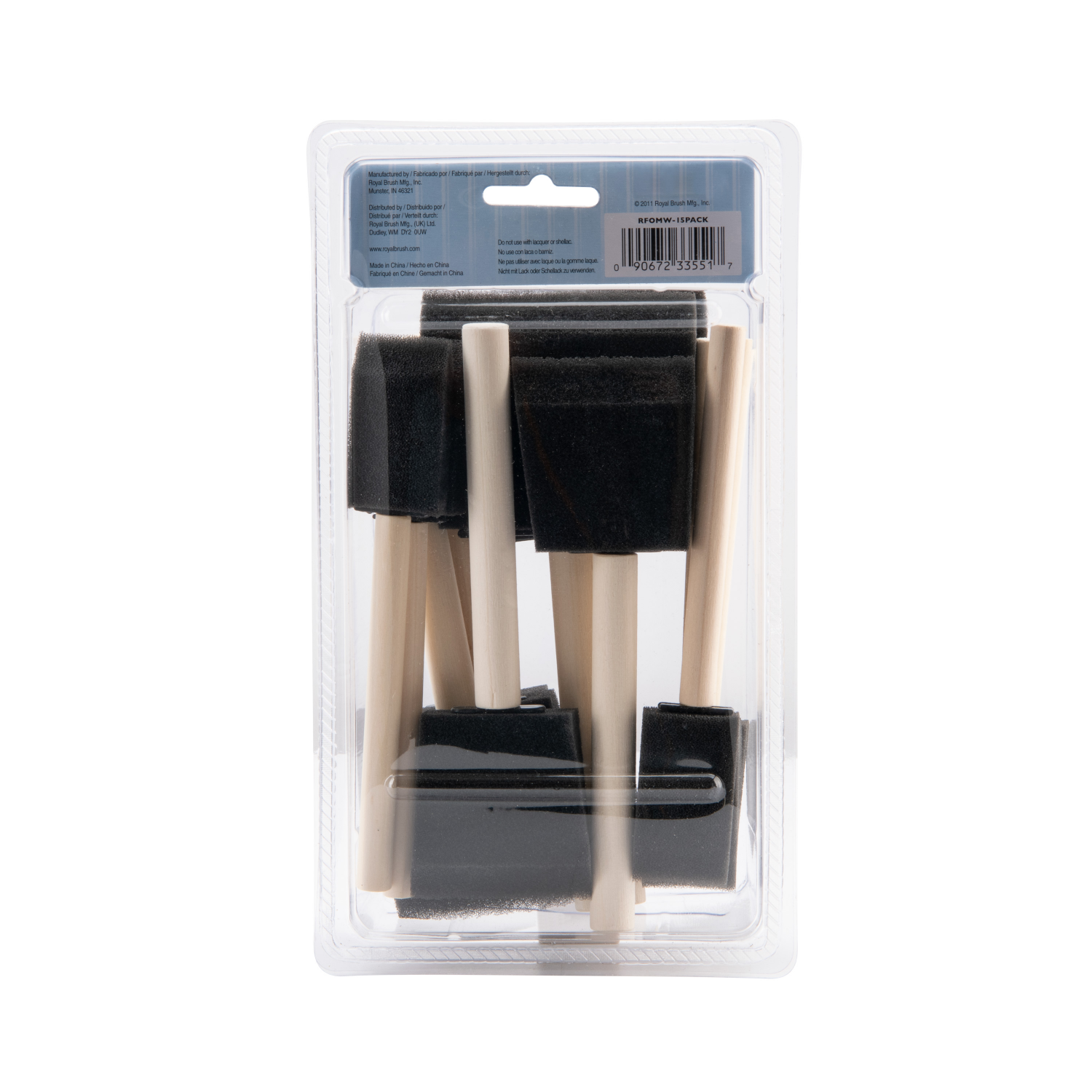 slide 2 of 7, Royal & Langnickel Crafter's Choice Assorted Foam Brushes, 15 ct