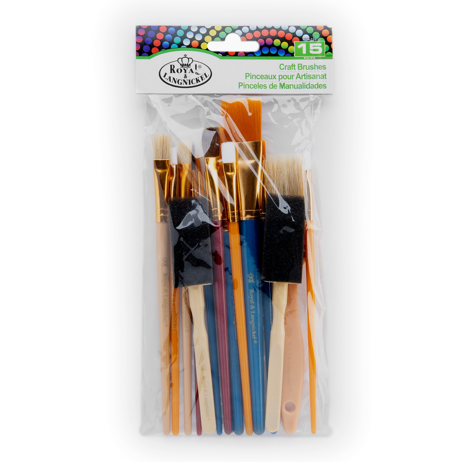 slide 1 of 3, Royal & Langnickel Cool Art Craft Brush Set, 15 ct