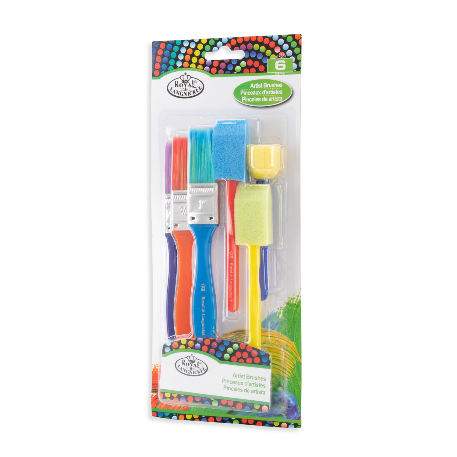 slide 2 of 3, Royal & Langnickel Cool Art Craft Brush Set, 6 ct