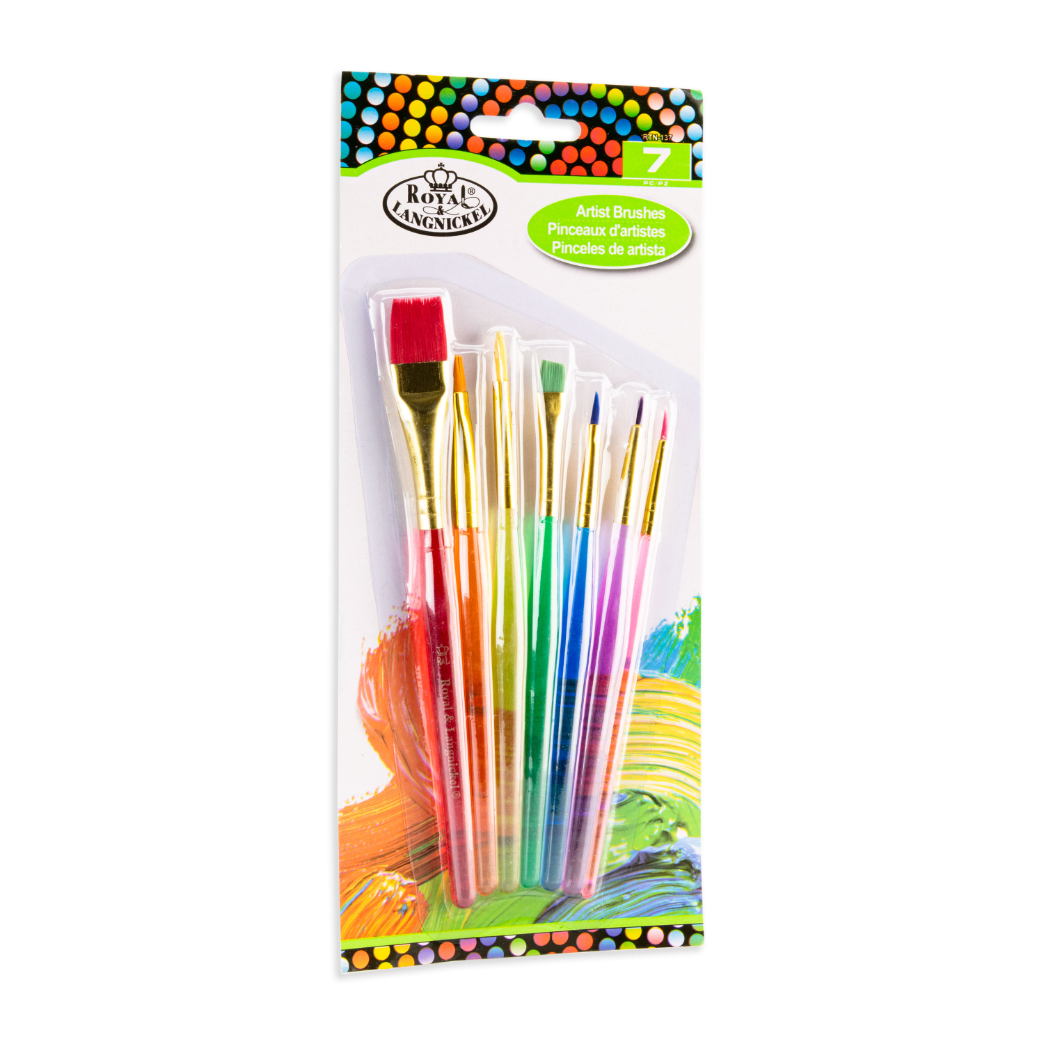 slide 3 of 4, Royal & Langnickel Cool Art Paint Brush Set, 7 ct