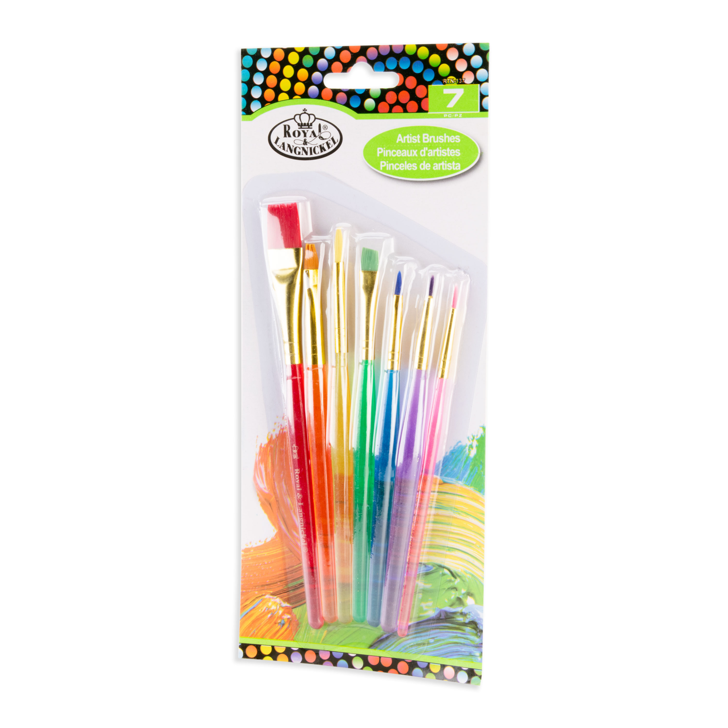 slide 4 of 4, Royal & Langnickel Cool Art Paint Brush Set, 7 ct
