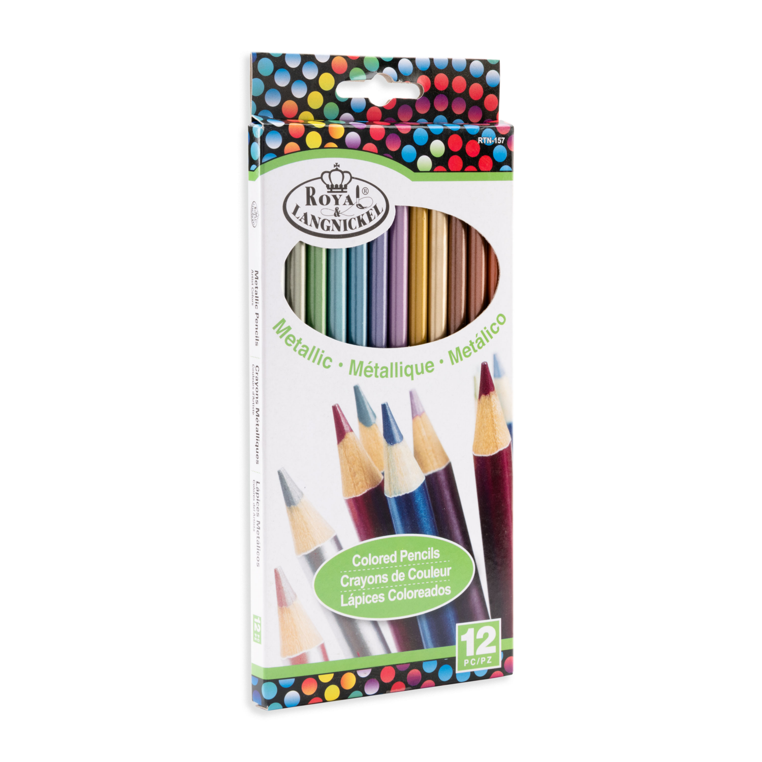 slide 5 of 6, Royal & Langnickel Cool Art Metallic Colored Pencils, 12 ct