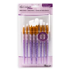 Royal & Langnickel Crafter's Choice White Taklon Variety Brush Set