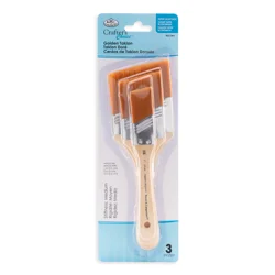 Royal & Langnickel Crafter's Choice Gold Taklon Large Angular Brush Set