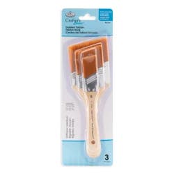Royal & Langnickel Crafter's Choice Gold Taklon Large Angular Brush Set