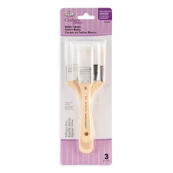 Royal & Langnickel Crafter's Choice White Taklon Large Flat Brush Set