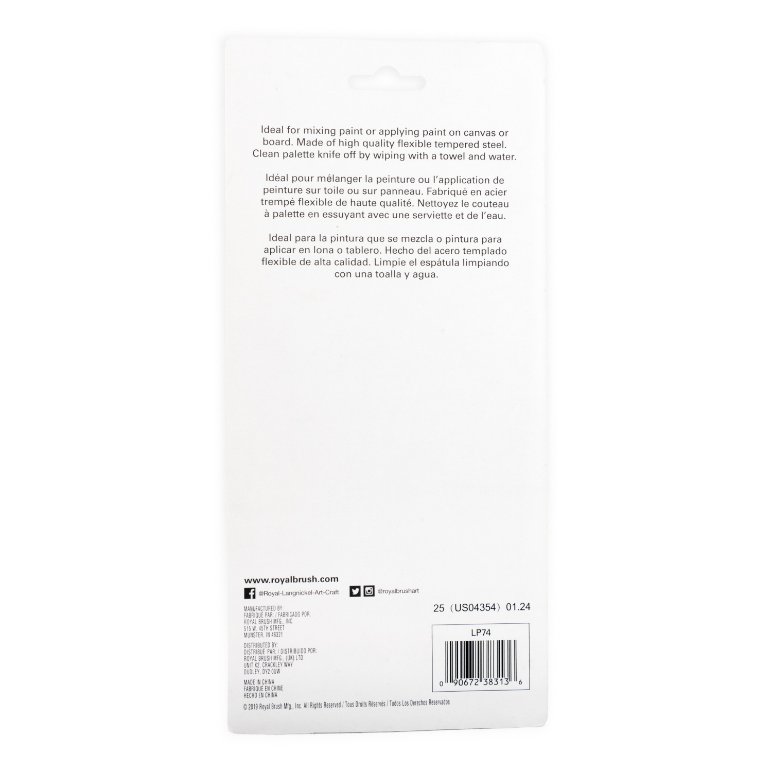 slide 2 of 2, Royal & Langnickel Essentials Steel Mixing Palette Knives, 5pc, 5 ct