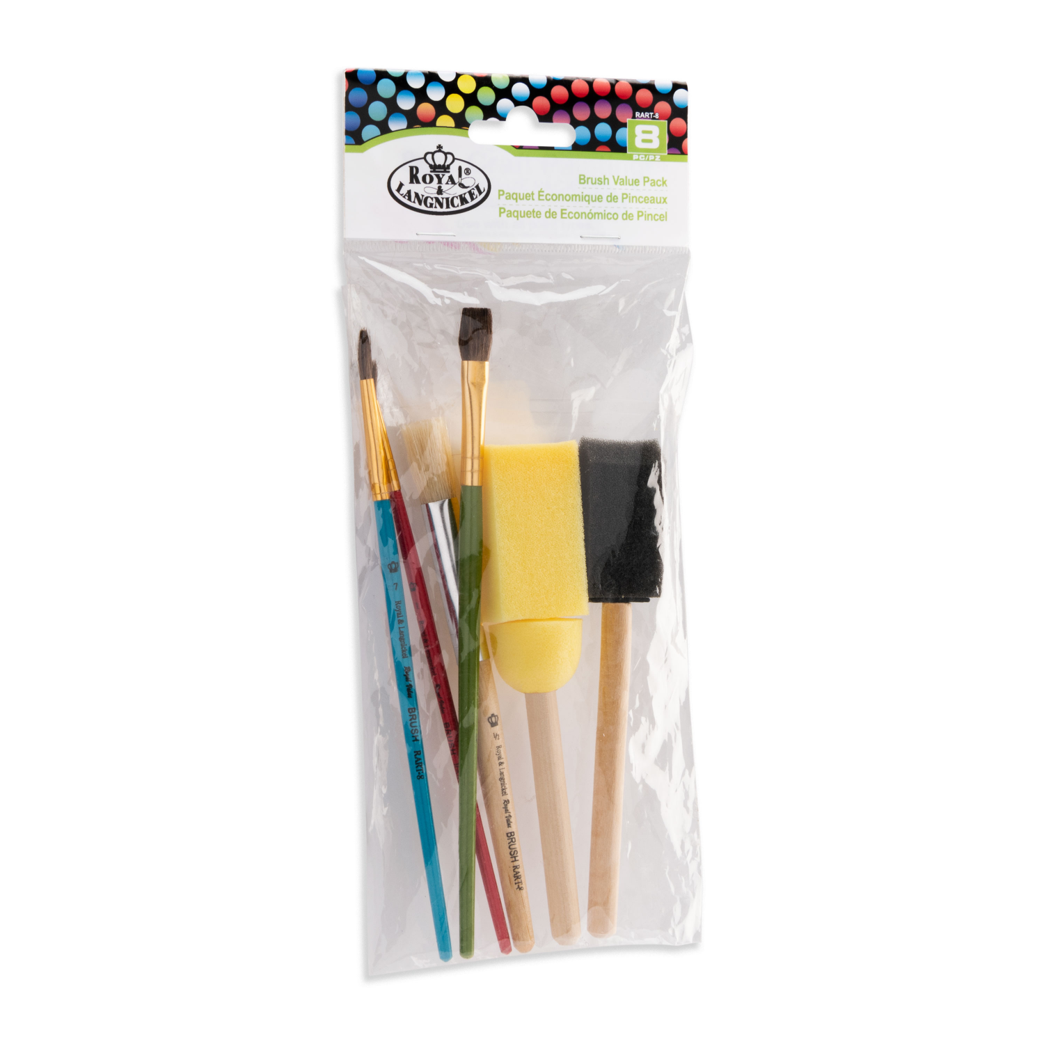 slide 2 of 2, Royal & Langnickel Cool Art Assorted Brush Value Pack, 8 ct