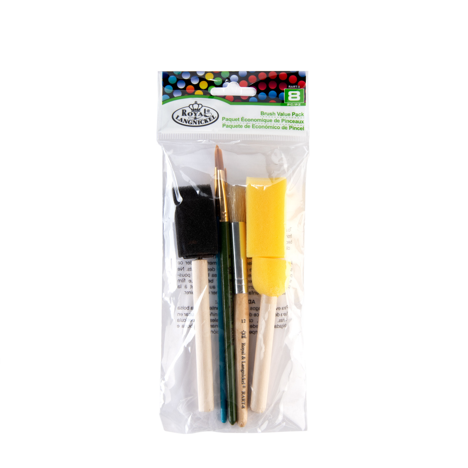 slide 1 of 2, Royal & Langnickel Cool Art Assorted Brush Value Pack, 8 ct