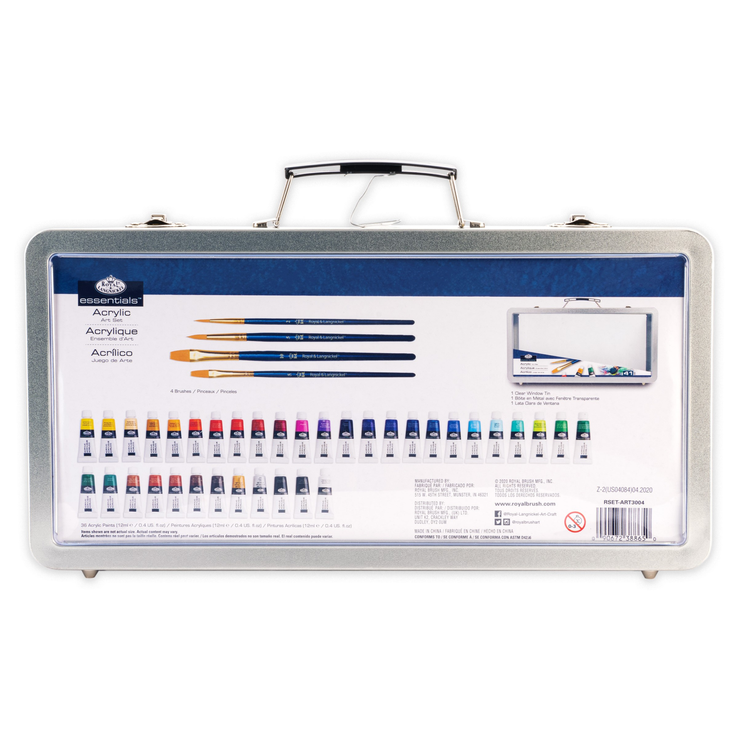 slide 2 of 2, Royal & Langnickel Essentials Acrylic Art Set, 41 ct