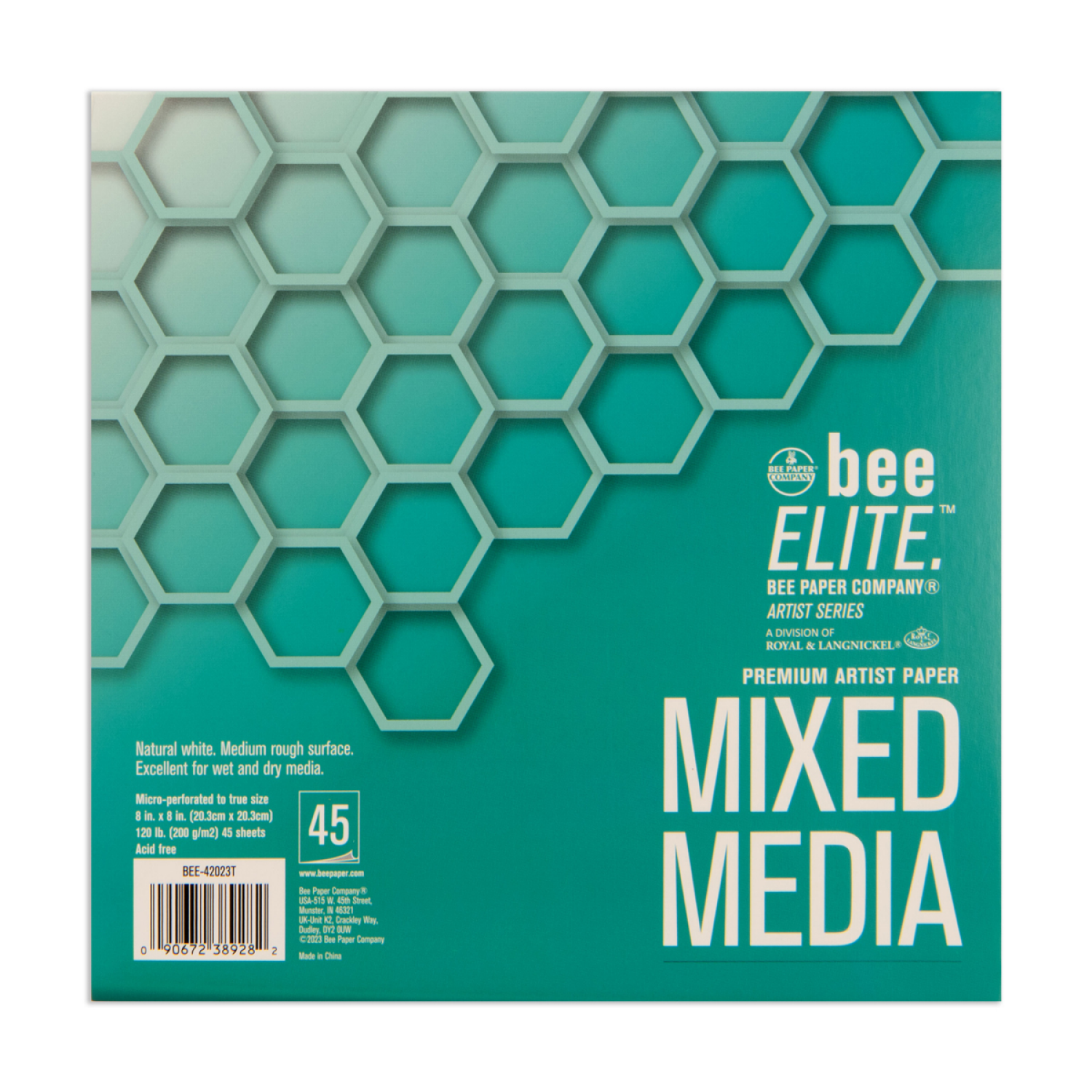 slide 1 of 1, ROYAL & LANGNICKEL Bee Paper - Elite 8"x8" Mixed Media Paper Artist Pad, 40 Sheets, 1 ct