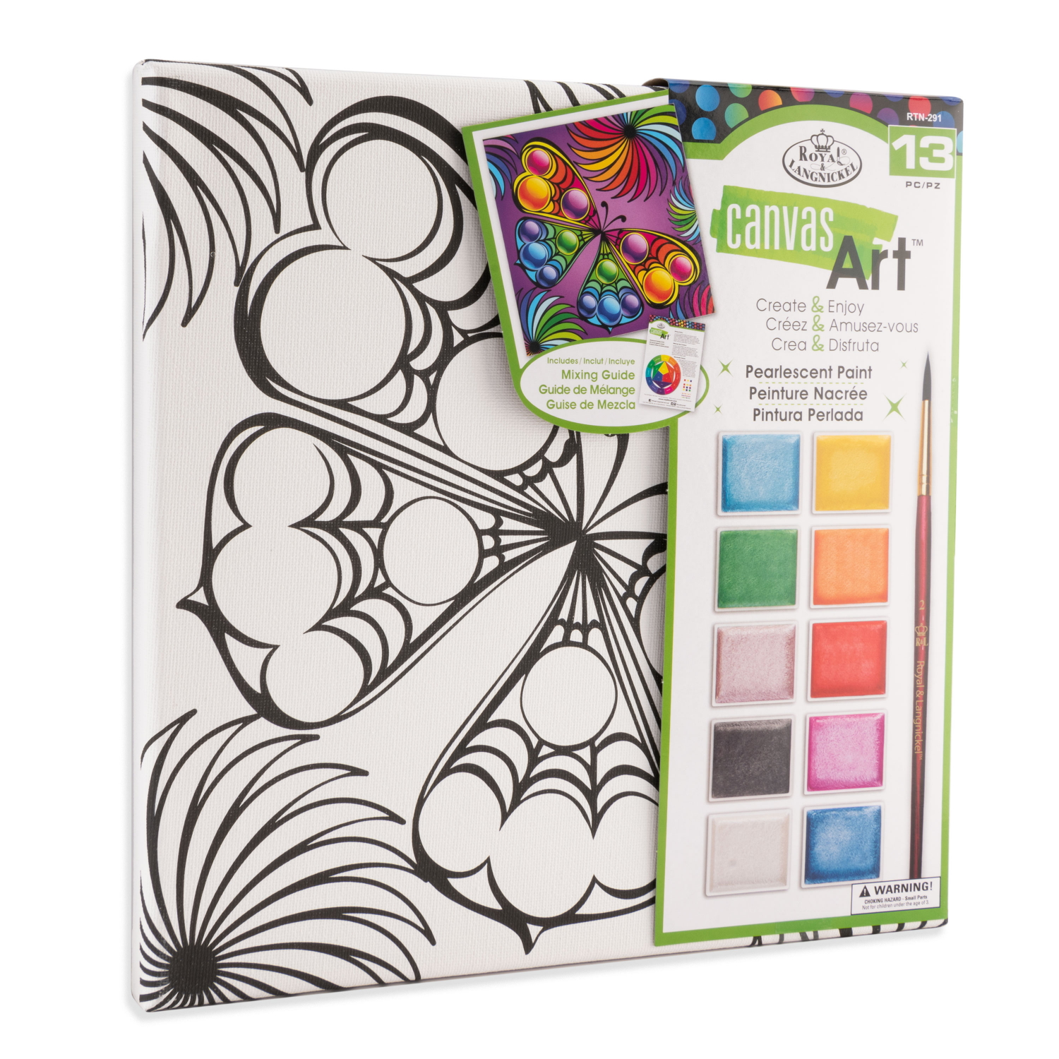 slide 4 of 5, Royal & Langnickel Canvas Art Pearlescent Watercolor Art Sets, Assorted Styles, 13 ct