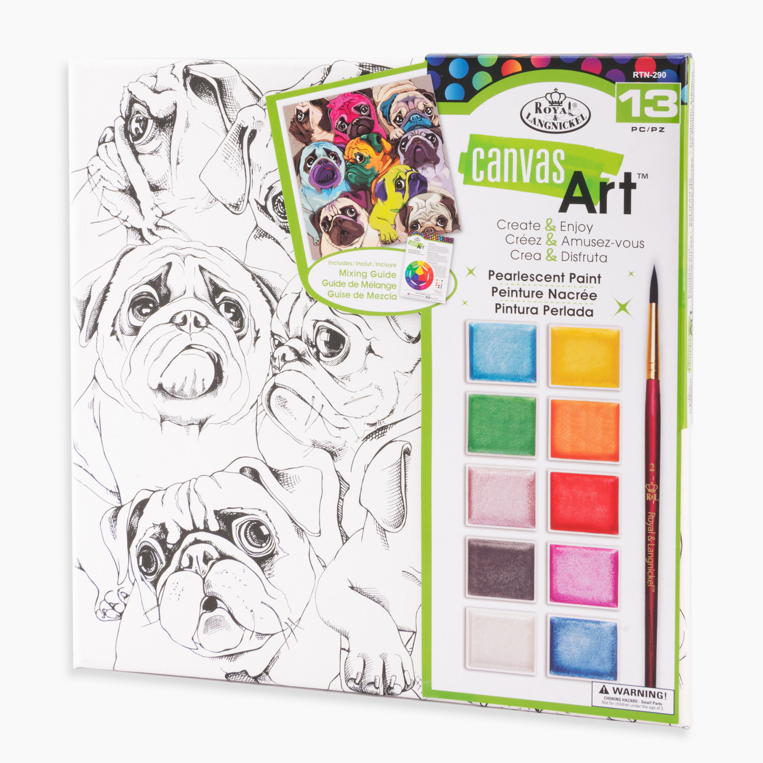 slide 5 of 5, Royal & Langnickel Canvas Art Pearlescent Watercolor Art Sets, Assorted Styles, 13 ct