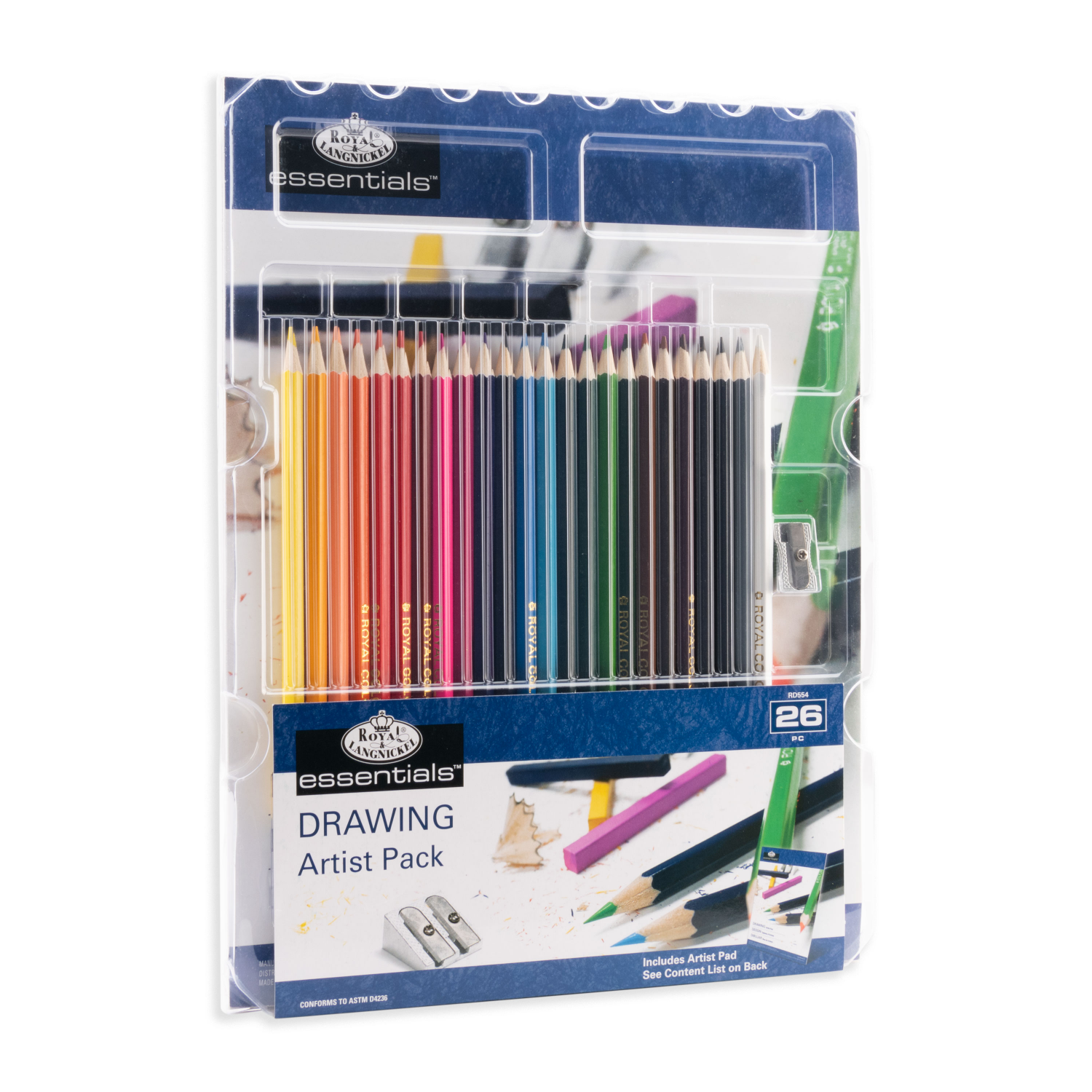 slide 3 of 3, Royal & Langnickel Essentials Drawing Artist Pack, 26 ct