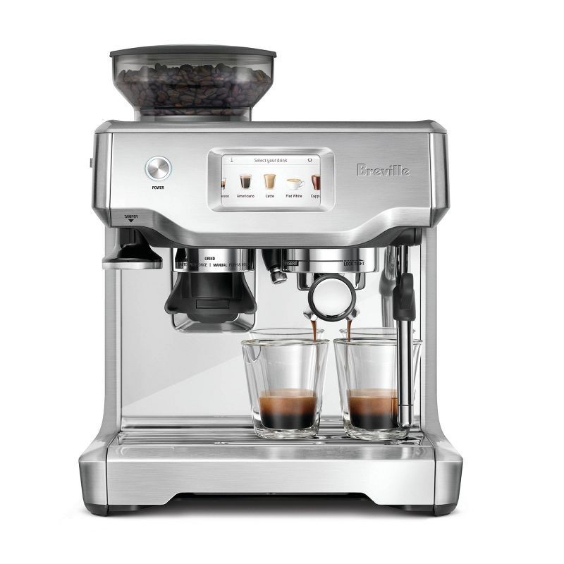slide 2 of 6, Breville Barista Touch Stainless Steel Espresso Maker BES880BSS1BUS1: 15 Bars Pressure, Milk Frother, Grinder, 67oz Capacity, 67 oz