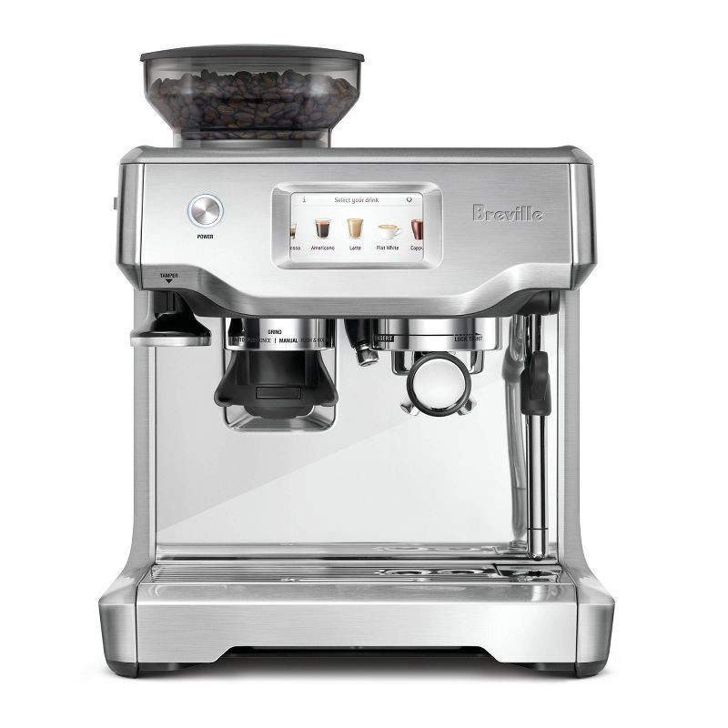 slide 1 of 6, Breville Barista Touch Stainless Steel Espresso Maker BES880BSS1BUS1: 15 Bars Pressure, Milk Frother, Grinder, 67oz Capacity, 67 oz