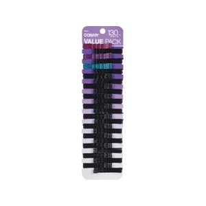 slide 1 of 1, Conair Value Pack Black Bobby Pins, 130 ct