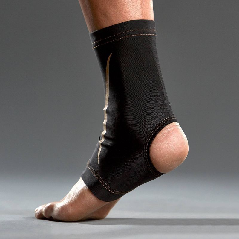 slide 4 of 5, Tommie Copper Sport Compression Ankle Support Sleeve - L/XL: Joint Support, Polyester, 1 ct