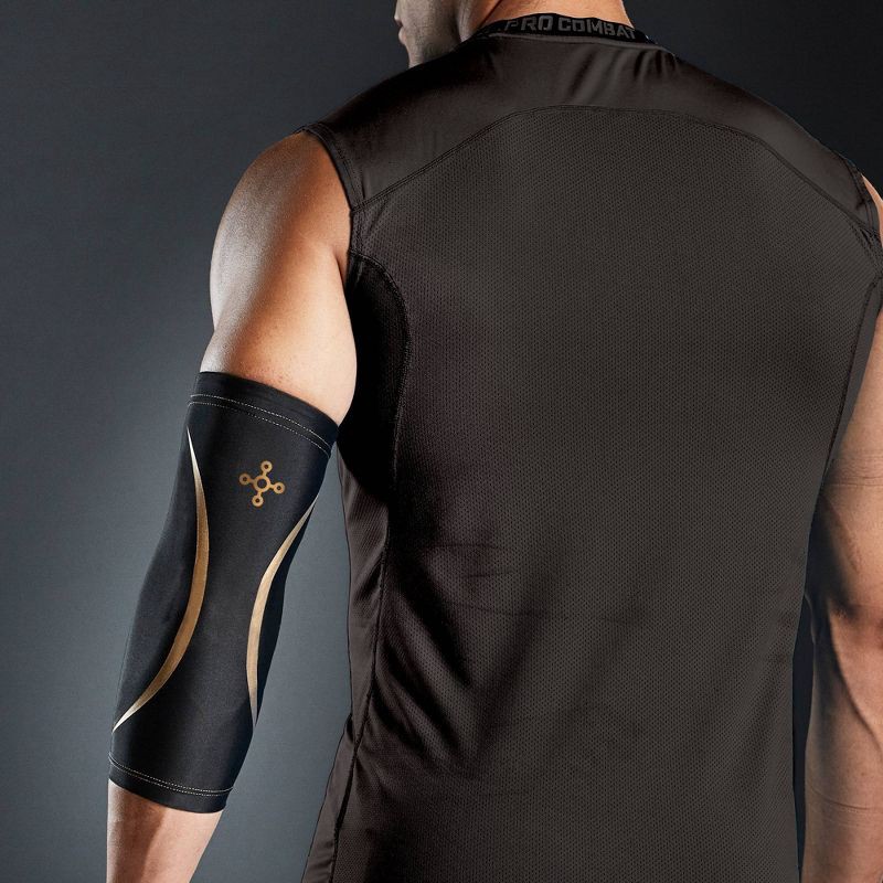 slide 2 of 5, Tommie Copper Sport Compression Elbow Support Sleeve - S/M: Joint Support, Polyester, 1 ct