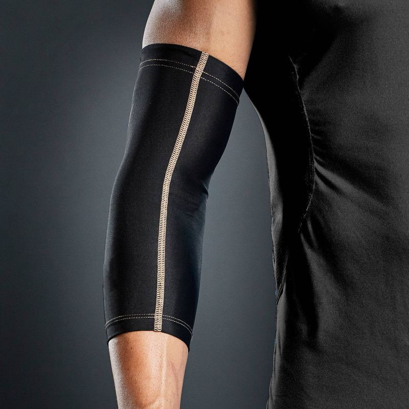 slide 4 of 5, Tommie Copper Sport Compression Elbow Support Sleeve - S/M: Joint Support, Polyester, 1 ct