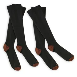 Tommie Copper Sport Compression Knee High Socks 2pk - L/XL: Leg Support, Microfiber