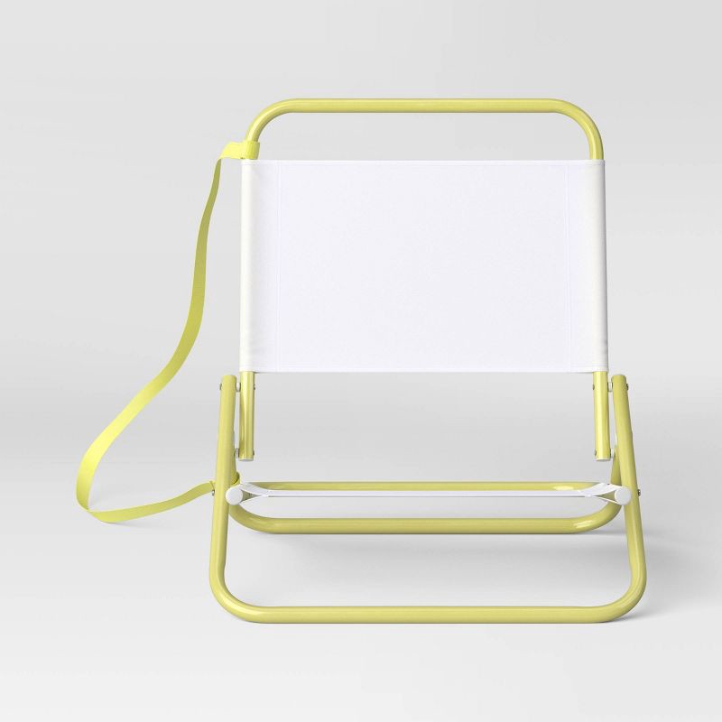 slide 2 of 5, Outdoor Portable Beach Sand Chair White - Sun Squad™, 1 ct