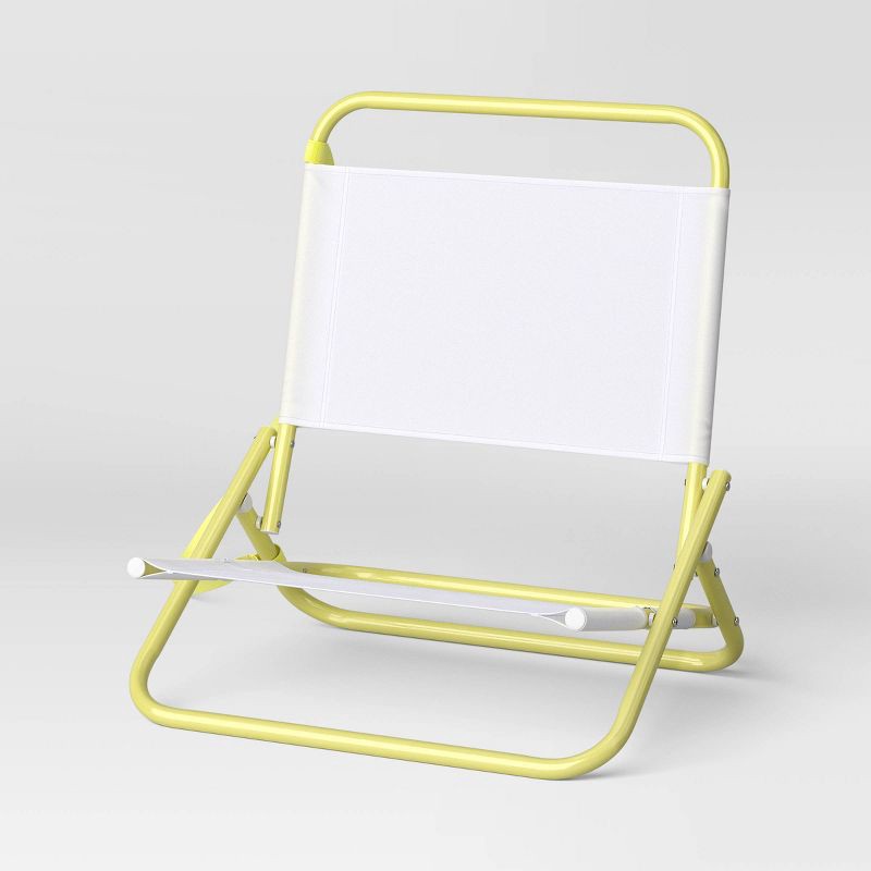 slide 1 of 5, Outdoor Portable Beach Sand Chair White - Sun Squad™, 1 ct