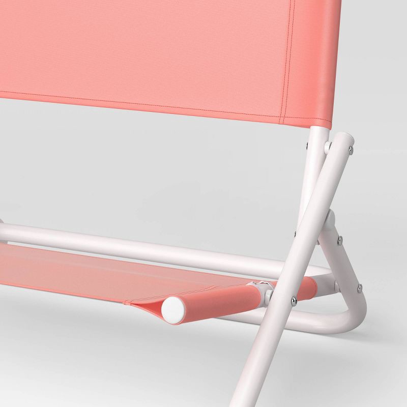 slide 5 of 6, Outdoor Portable Beach Sand Chair Coral Pink - Sun Squad™, 1 ct