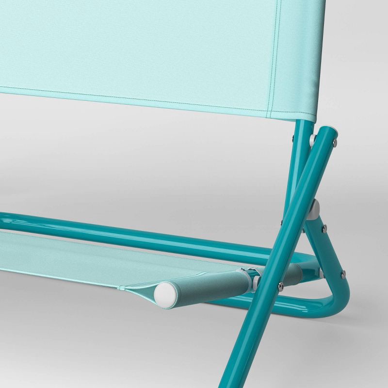 slide 5 of 7, Outdoor Portable Beach Sand Chair Aqua Green - Sun Squad™, 1 ct