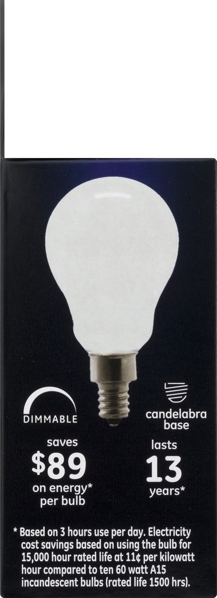 slide 7 of 9, GE LED 60Watt A15 CAC Ceiling Fan Light Bulb - Soft White, 2 ct