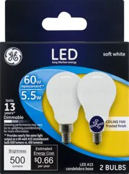 GE LED 60Watt A15 CAC Ceiling Fan Light Bulb - Soft White