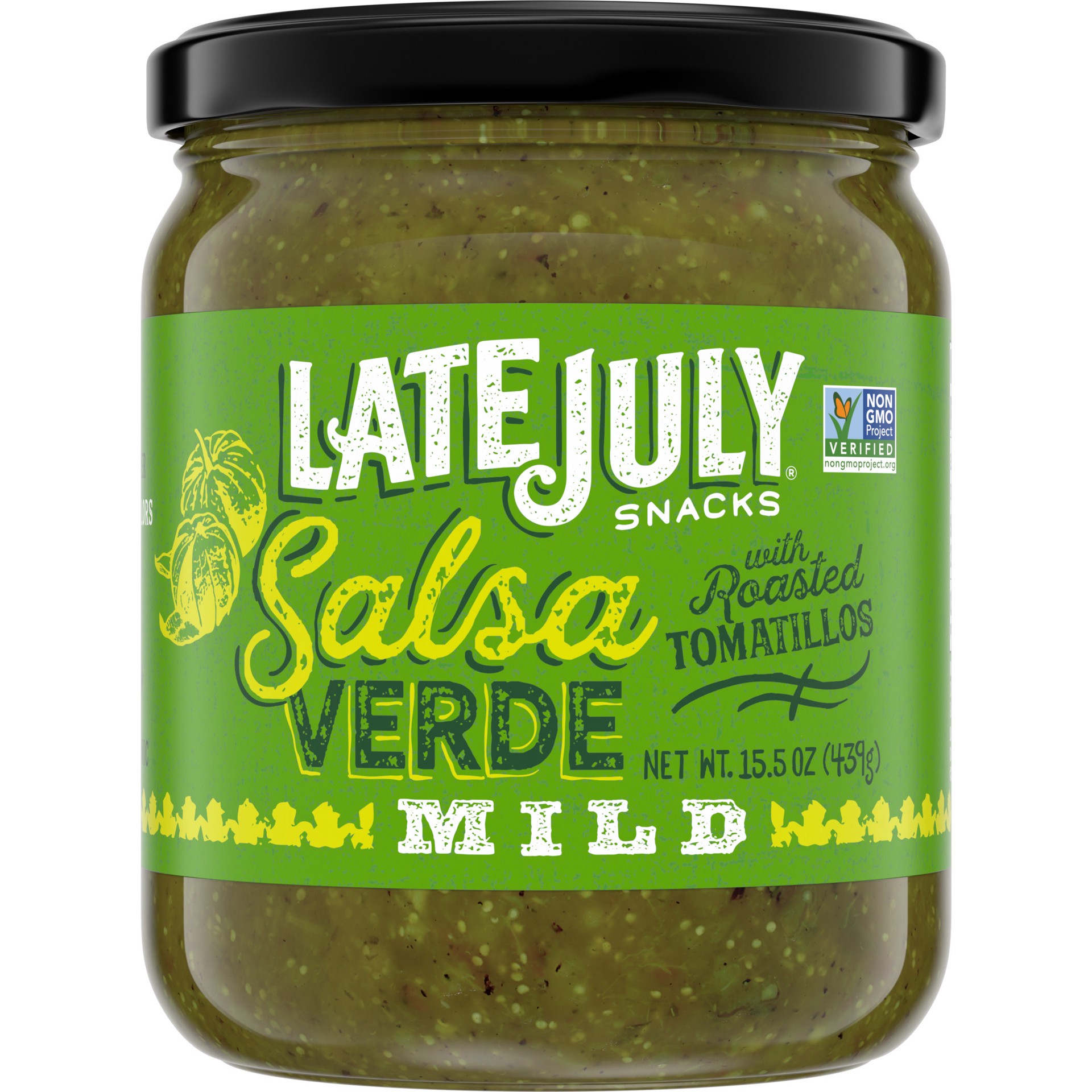 slide 1 of 5, LATE JULY Snacks Salsa, Mild Salsa Verde, 15.5 oz. Jar, 15.5 oz