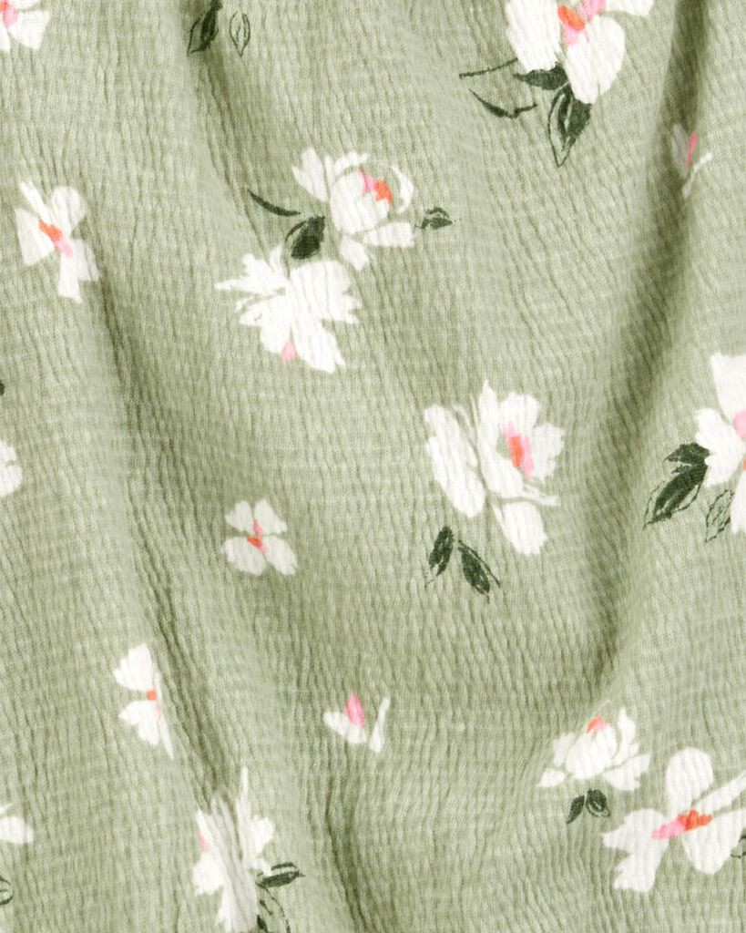 slide 2 of 2, Carter's Baby 2-Piece Floral Top & Pull-On Pant Set Green 12M, 1 ct